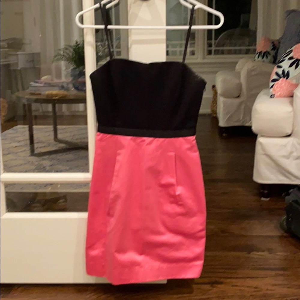 Bcbg Mini dress.  Black and pink